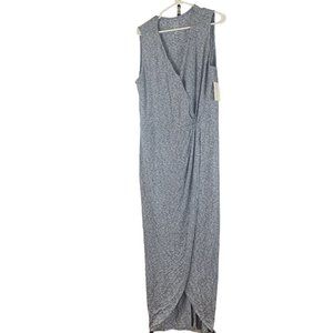 Women’s New York and Company Gray Blue Black Marble Long Dress Sz XL NWT